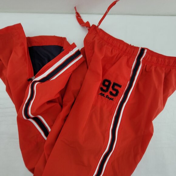 Osh Kosh B'Gosh Pants Boys 14 Red Athletic Windbreaker Zip Ankle Pockets Warm-up - Picture 1 of 13